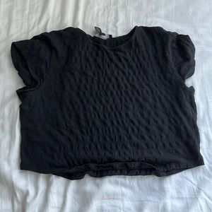 Cropped black tee shirt from Forever21